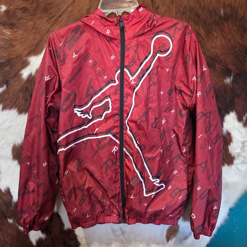 Jordan Red Graphic Windbreaker Jacket